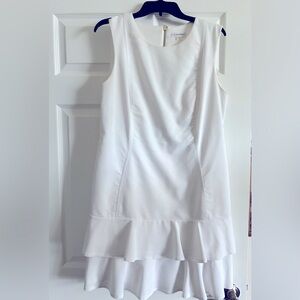Calvin Klein Little White Dress Size 14 Sleeveless